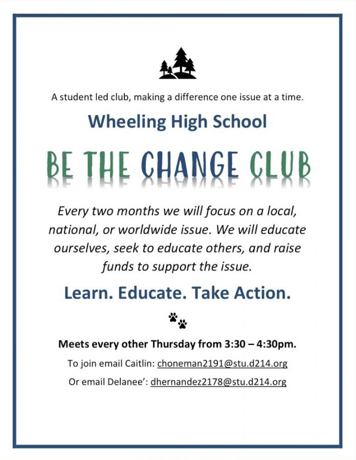 New Student-Led “Be The Change” Club